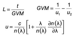 nonlinear crystal thickness limited by group velocity mismatch